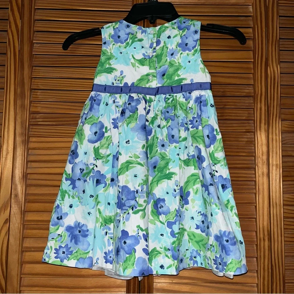 Gymboree Blue‎ Floral Sleeveless Dress 4T